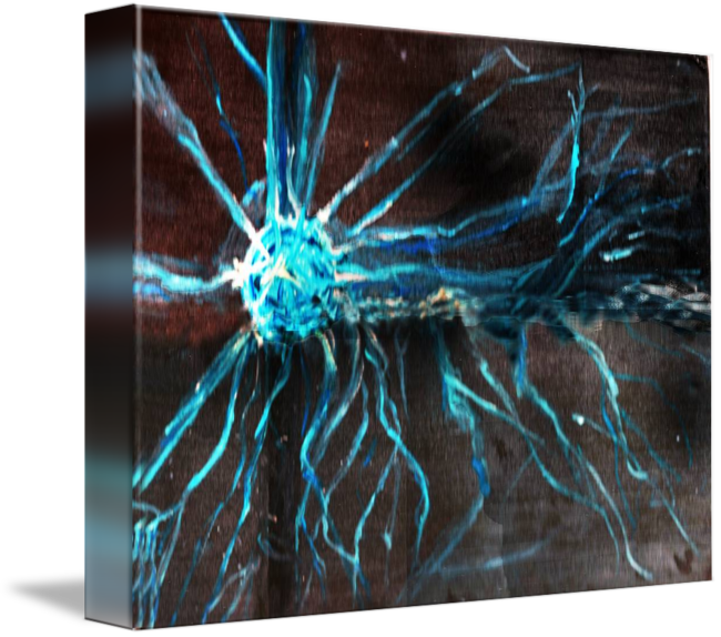 650x574 Tesla Coil Full Painting By Donald Lee - Tesla Coil Painting