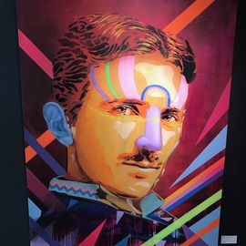 270x270 Power Is The Energy (Portrait Of Nikola Tesla) By Andrea - Tesla Painting