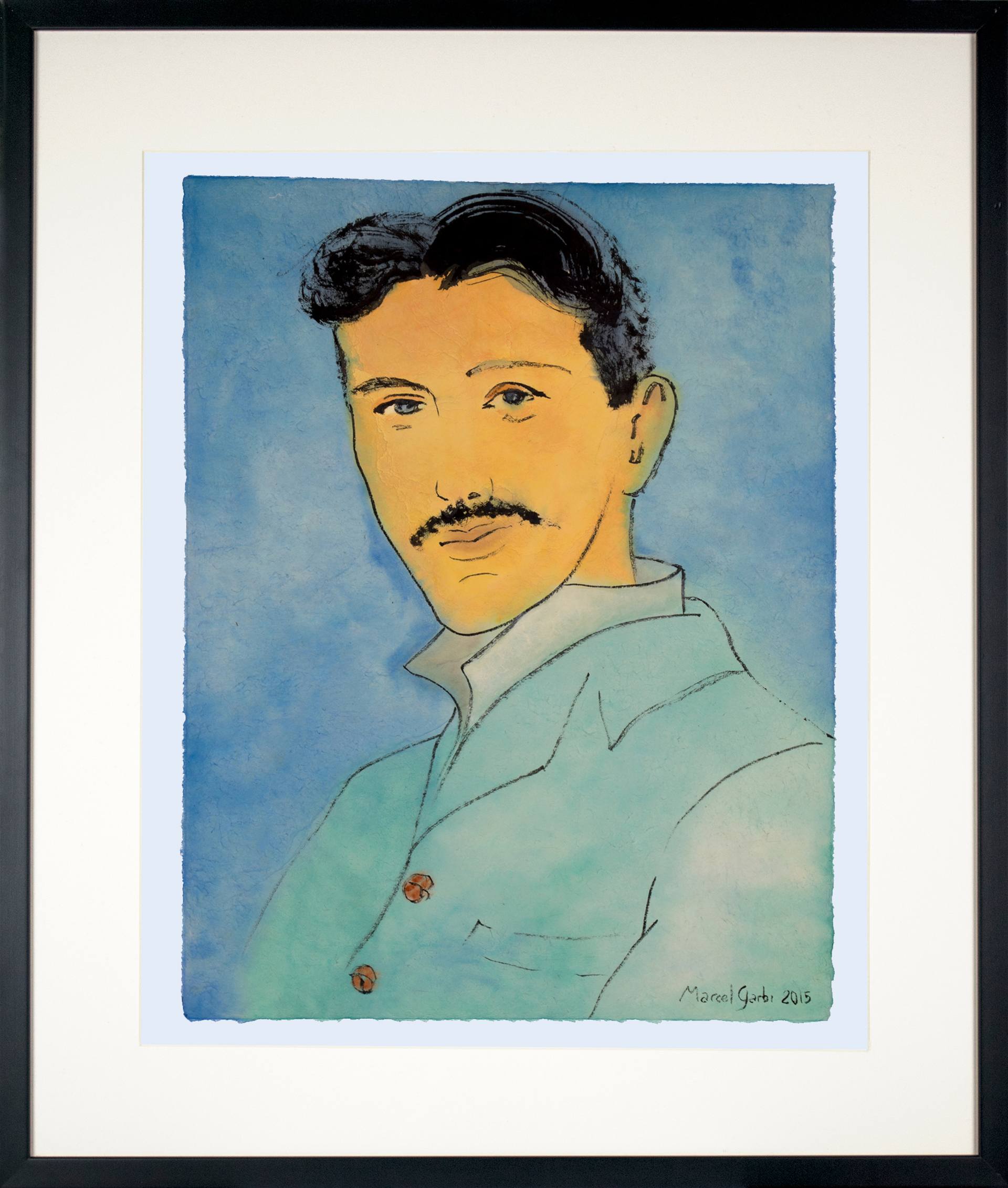 1920x2262 Saatchi Art Nikola Tesla Painting By Marcel Garbi - Tesla Painting