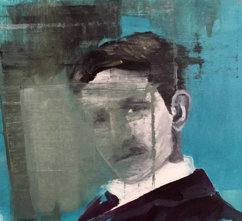 770x702 Saatchi Art Tesla Painting By Ece - Tesla Painting