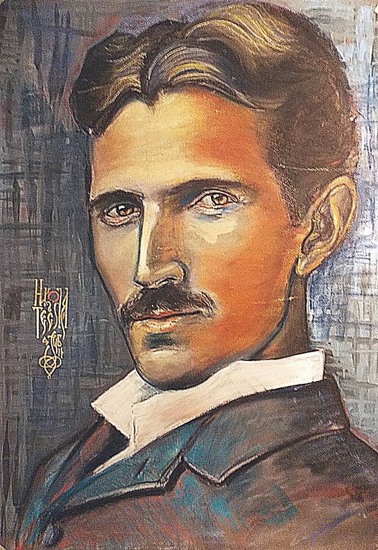 770x1120 Saatchi Art Tesla Painting By Mile Grubisic - Tesla Painting