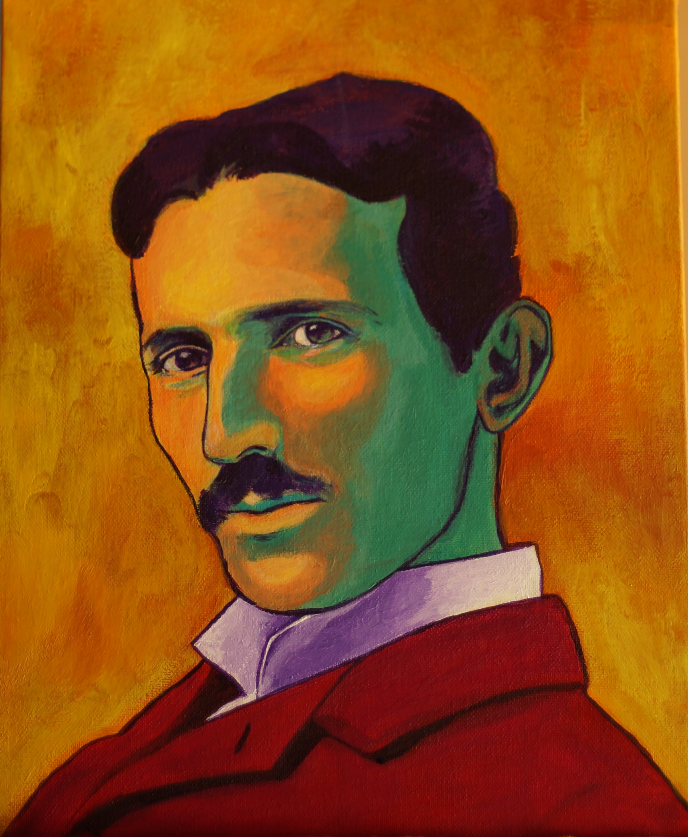 2369x2881 Tesla Minae Lee - Tesla Painting