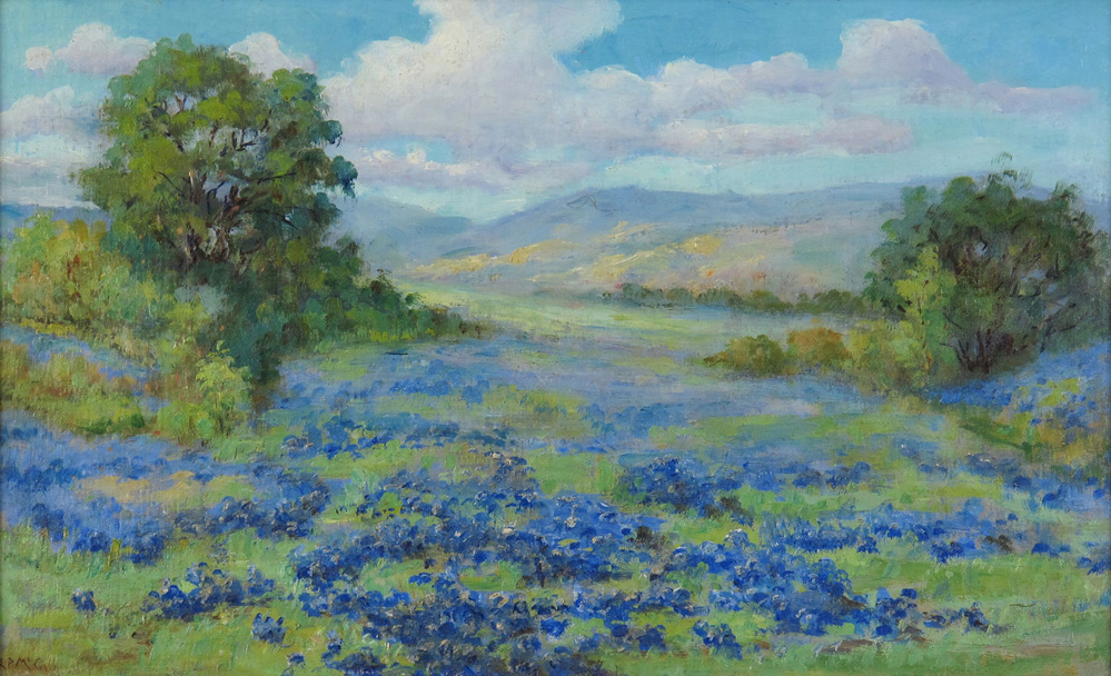 999x608 E. P. Eloise Polk Mcgill - Texas Bluebonnet Painting