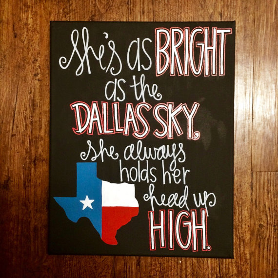 570x570 Etsy Custom Calligraphy Canvas Personalized Bridesmaid Tote Bag - Texas Canvas Painting