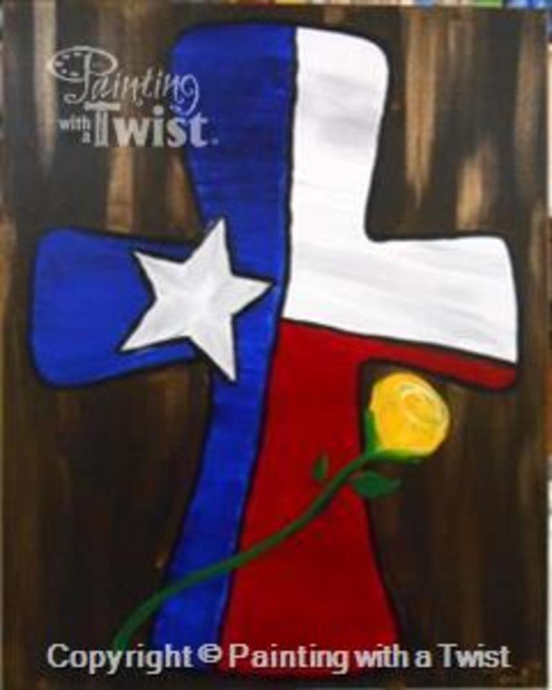 800x1000 Painting With A Twist - Texas Flag Painting