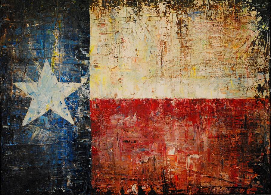 900x647 Texas Flag Painting By Joe Christenson - Texas Flag Painting