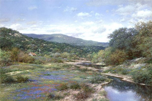 600x398 Larry Dyke Lazy Afternoon Texas Landscape Art - Texas Landscape Painting