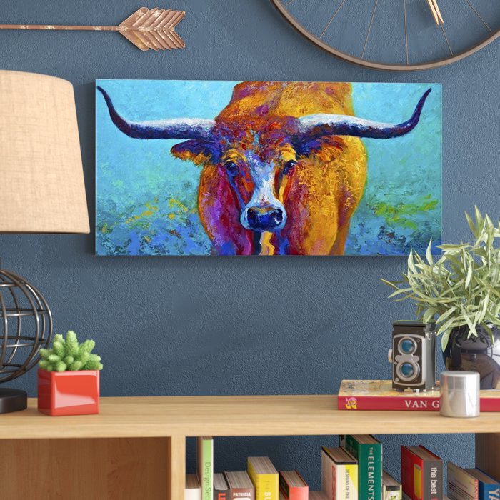 700x700 Latitude Run - Texas Longhorn Painting