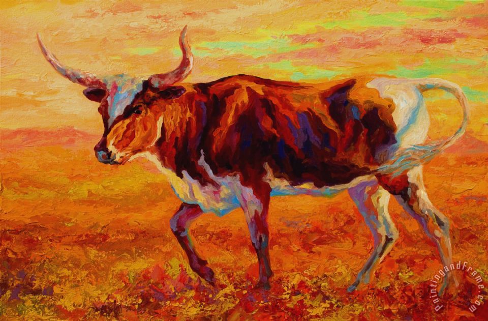 960x631 Marion Rose Texas Longhorn Painting - Texas Longhorn Painting