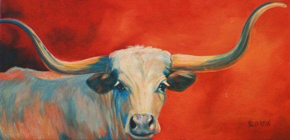 576x279 Texas - Texas Longhorn Painting