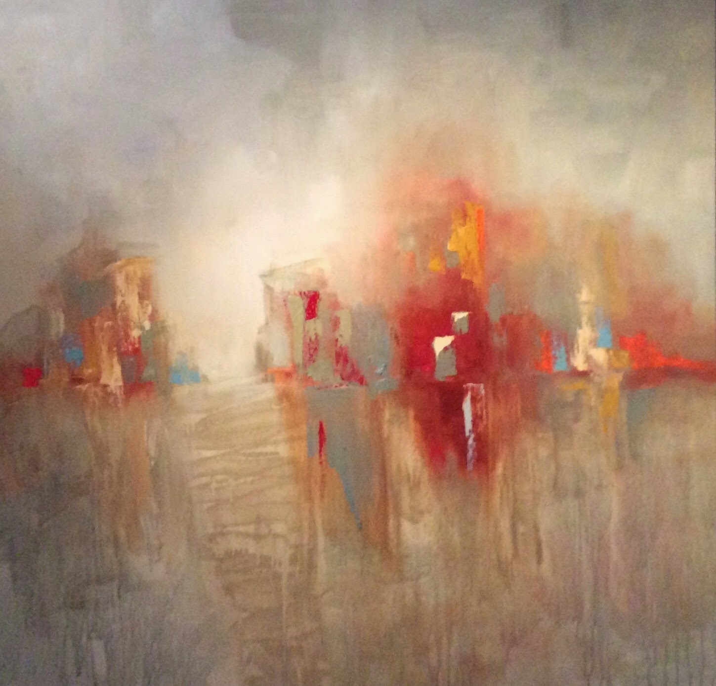 1449x1389 M. Allison Fine Art Cityscapelandscape Abstract Oil Painting By - Texas Oil Painting