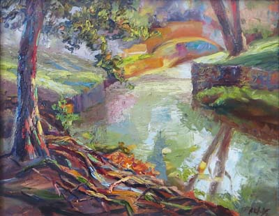 400x310 Niki Gulley New Palette Knife Oil Painting By - Texas Oil Painting