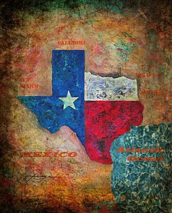 242x300 Texas State Flag Paintings Fine Art America - Texas Painting
