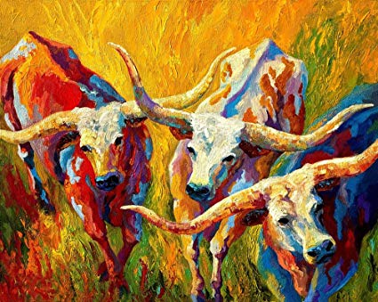 425x339 Art Prints On Canvas Animal Painting For Home - Texas Painting
