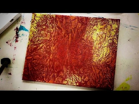 480x360 How To Create Painted Texture Using Plastic Wrap - Texture Art Painting