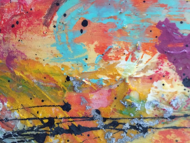 640x480 Lots Of Color, Texture, Paper And Acrylics By Austin Texas Artist - Texture Art Painting