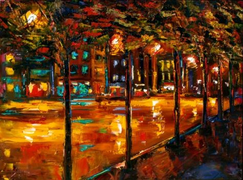 475x353 Cityscape Art, City Painting, Street Paintings, Landscape Painting - Texture Painting Artists