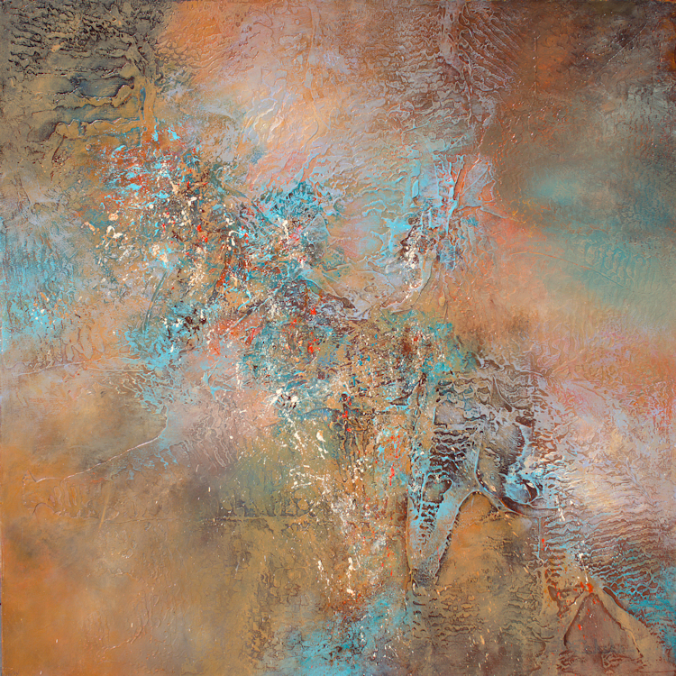 750x750 Large Abstract, Contemporary, Modern Art Painting, Desert - Texture Painting Artists