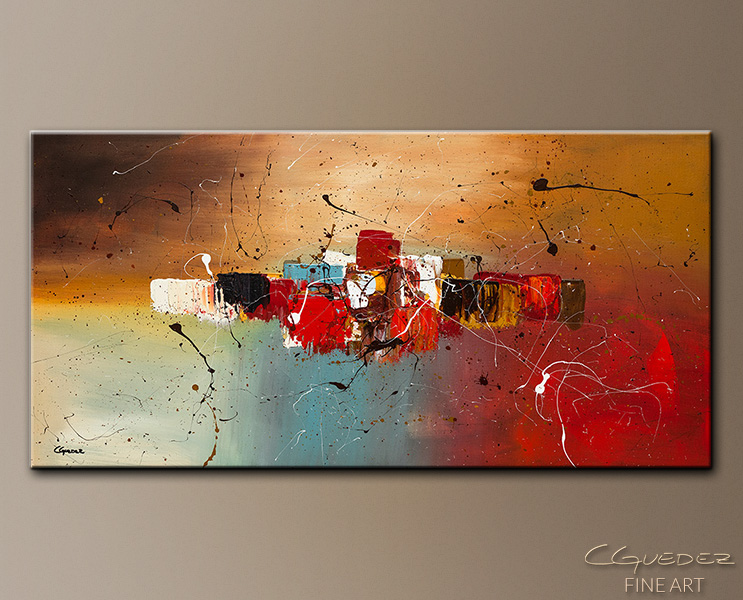 743x600 Original Abstract Painting Con Te Partiro - Textured Abstract Painting