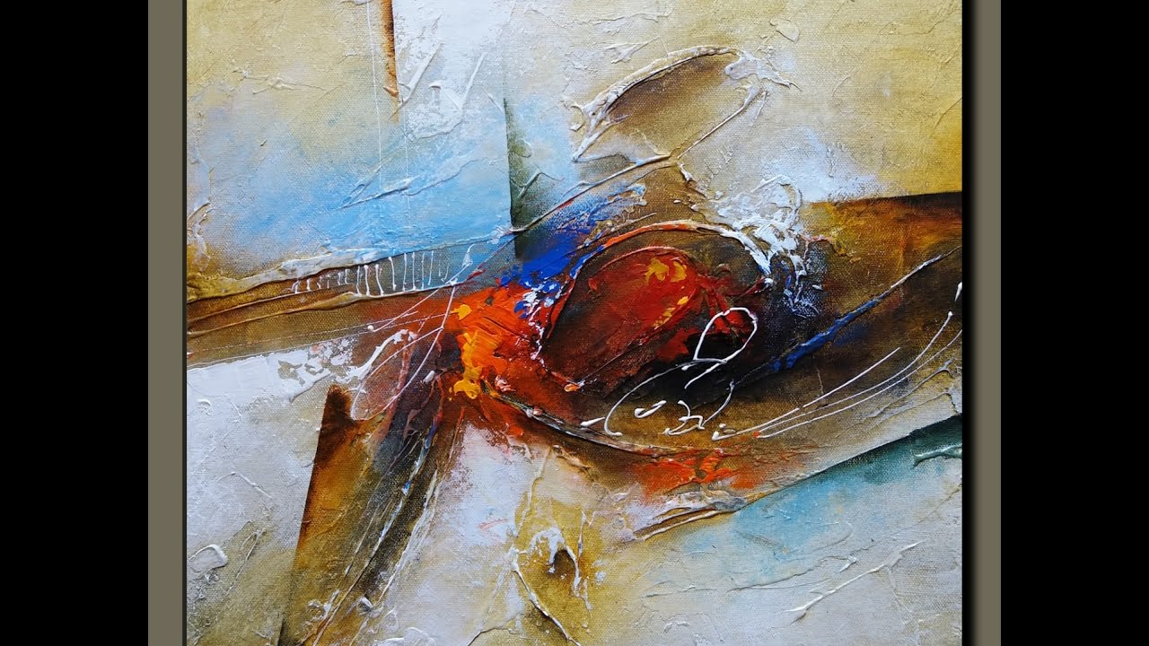 1280x720 Acrylic Abstract Painting - Textured Abstract Painting