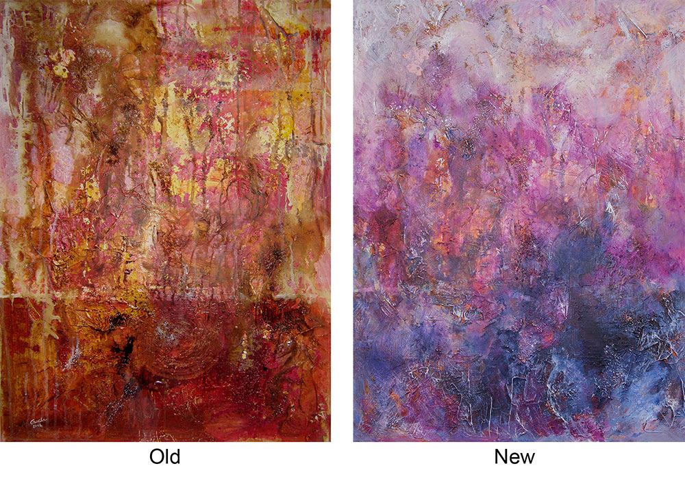 1000x700 Improving A Textured Acrylic Painting By Changing Colours - Textured Acrylic Painting
