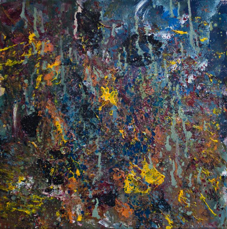 770x777 Saatchi Art Summer Continent. Acrylic Abstract Painting Textured - Textured Acrylic Painting