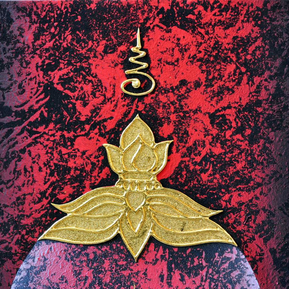 1000x1000 Buddhism Art 3d Seven Day Postures Original Art Online Royal Thai Art - Thai Buddha Painting