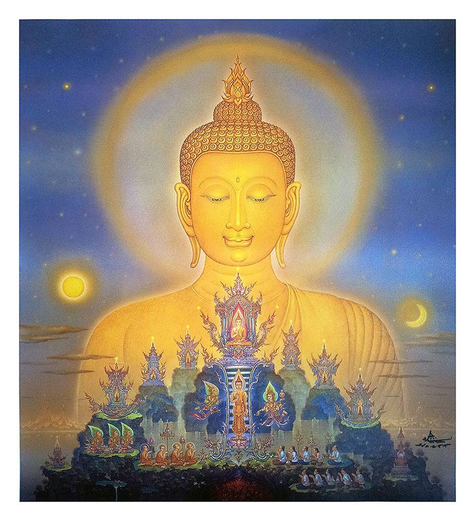 950x1040 All Things - Thai Buddha Painting