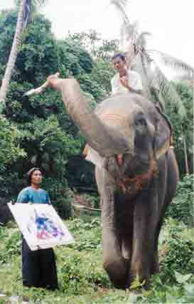 273x427 Thailand - Thai Elephant Painting