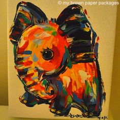 236x236 Indian Elephant Painting Indian Elephant, Paintings - Thai Elephant Painting