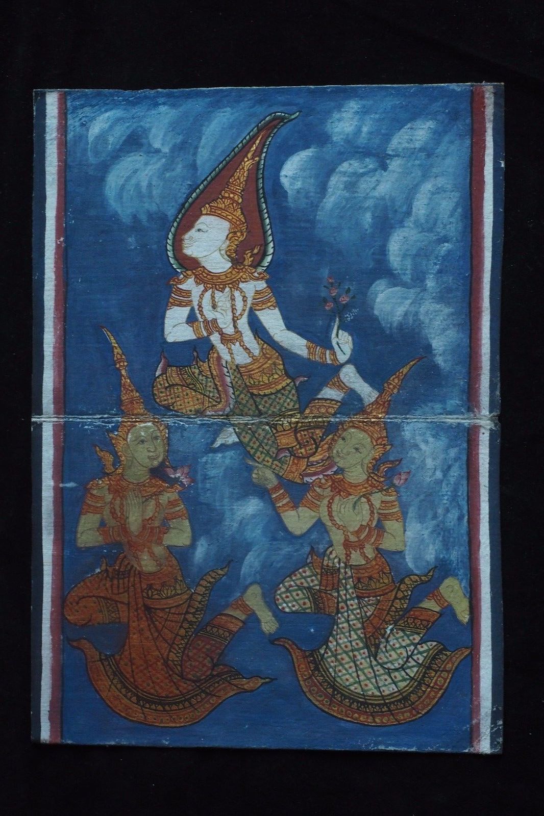 1066x1600 1226 C Antique Thai Painting From Phra Malai Manuscript - Thai Painting