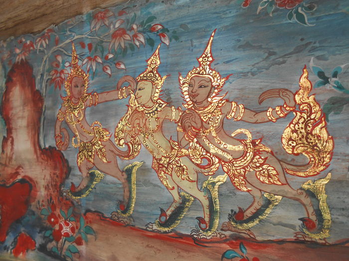 700x525 A Thai Painting On A Teak Wood Panel - Thai Painting