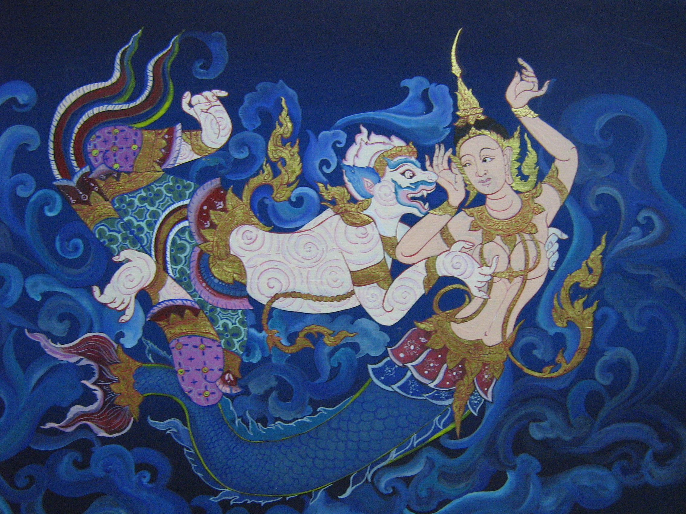 2272x1704 Thai Art. Sepiavorrada - Thai Painting