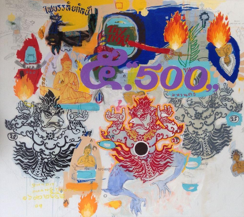 1000x890 Try Thai Bundit Puangthong (Thai Painting For Sale Online) - Thai Painting