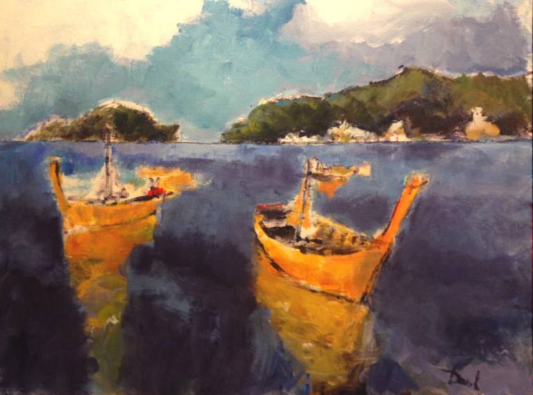 770x571 Saatchi Art Phi Phi Islands South Thailand Painting By Daniel Clarke - Thailand Painting