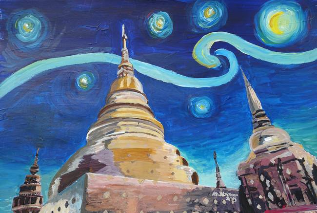 650x436 Stunning Thailand Painting Reproductions For Sale On Fine Art Prints - Thailand Painting