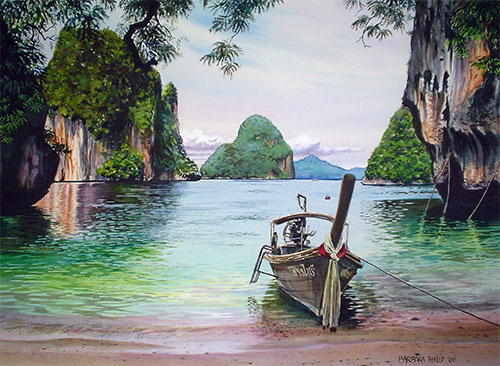 500x366 Thailand Beach Barbara Philip - Thailand Painting