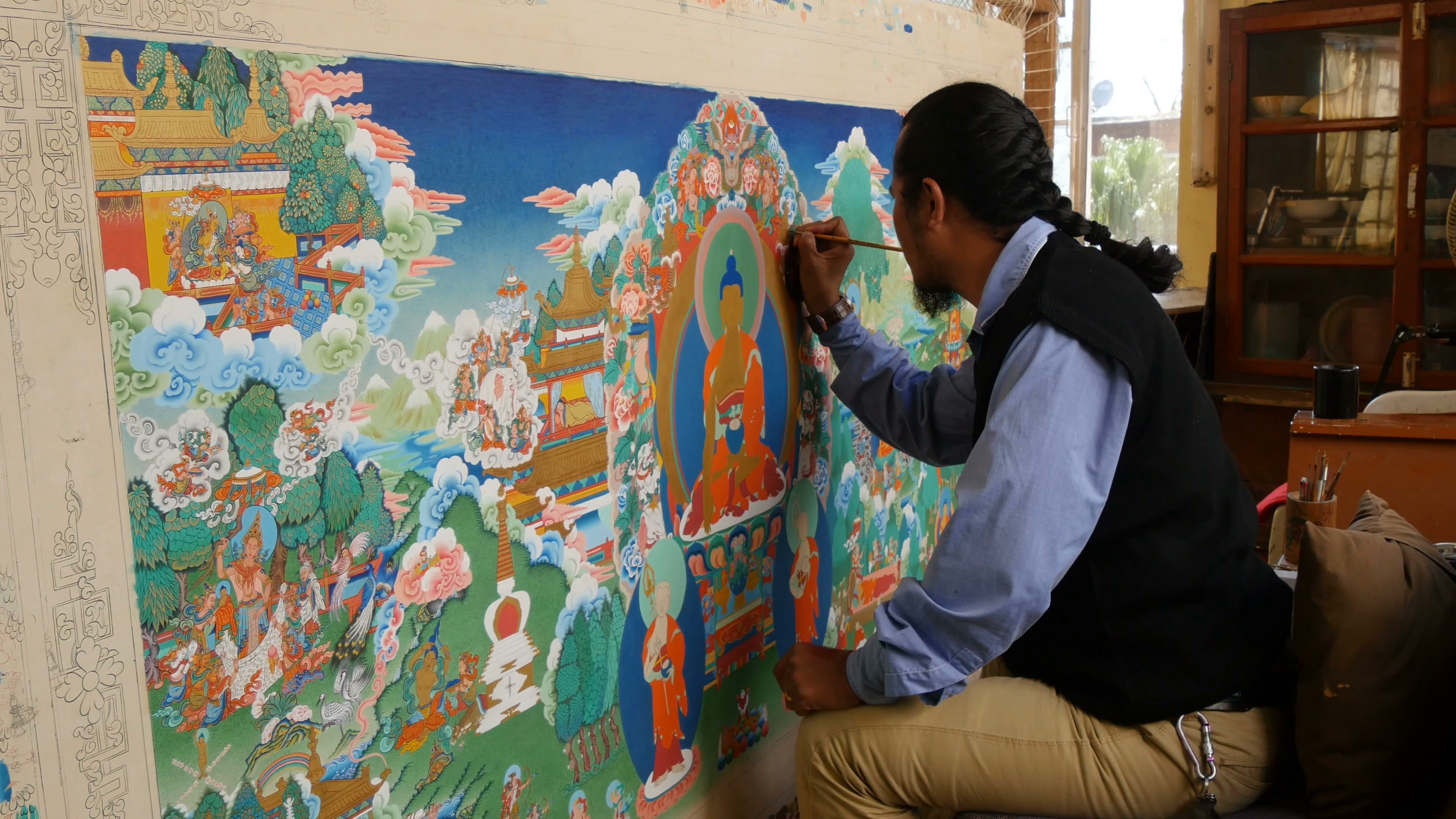 3840x2160 An Artist - Thangka Painting