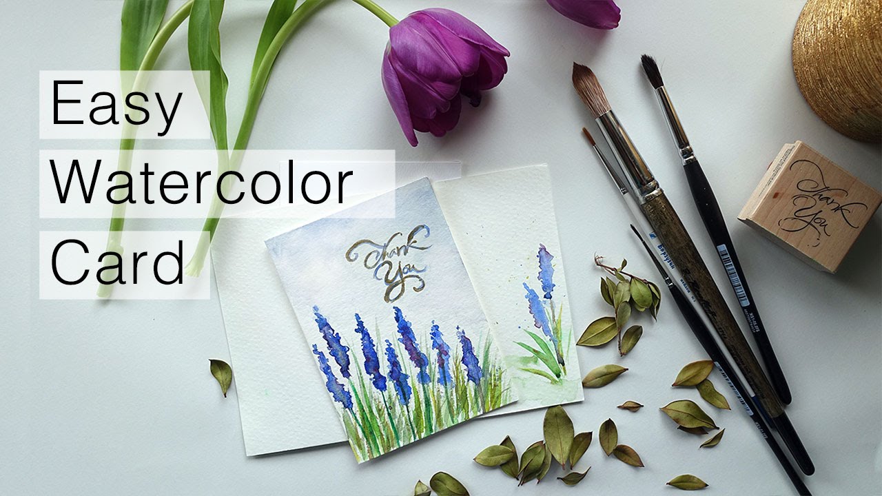 1280x720 How To Watercolor Thank You Card Speed Painting - Thank You Painting