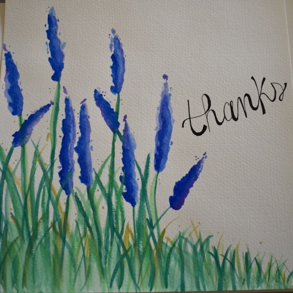 580x580 Other Lavender Thank You Watercolor Painting Poshmark - Thank You Painting