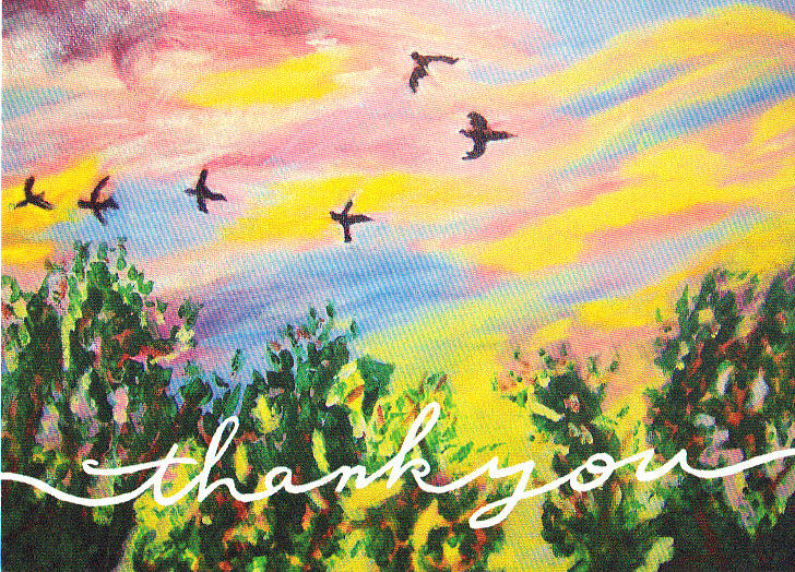 728x524 Thank You Card Painting By Ann Whitfield - Thank You Painting