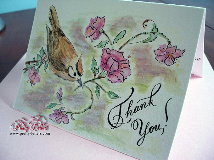 680x510 Hand Painted Thank You Card And Calligraphy Pretty Letters - Thank You Painting