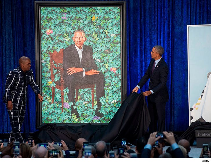 728x567 Barack And Michelle Obama's Portrait Unveiled - Thanks Obama Painting
