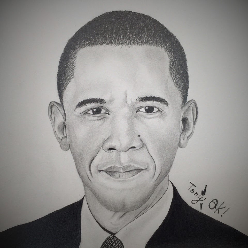 960x960 Speed Drawing Of Barack Obama - Thanks Obama Painting