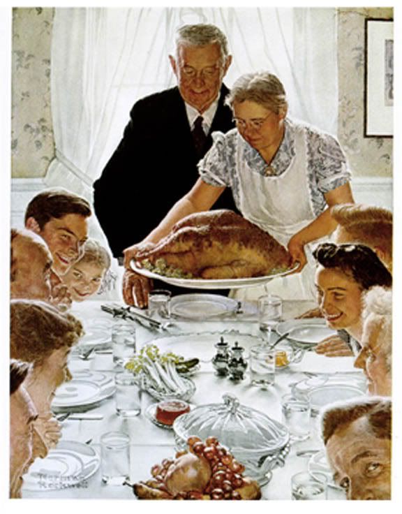 576x736 This Picture Was On The Wall In Our Kitchen Growing Up. I Used - Thanksgiving Dinner Painting