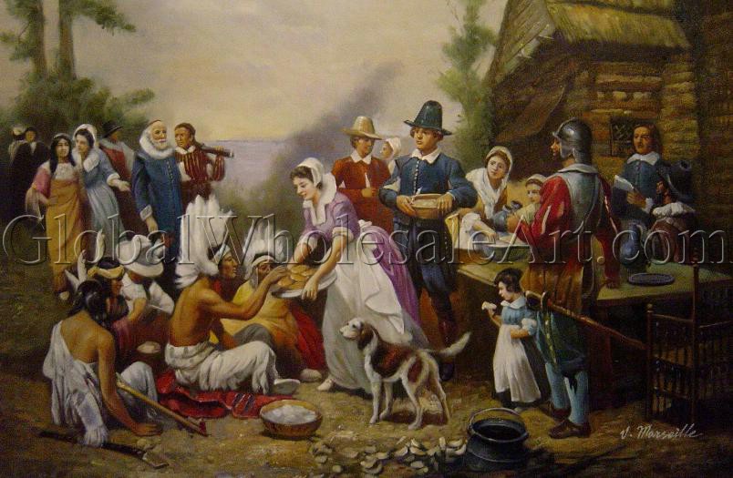 804x525 Jean Leon Gerome Ferris - Thanksgiving Painting