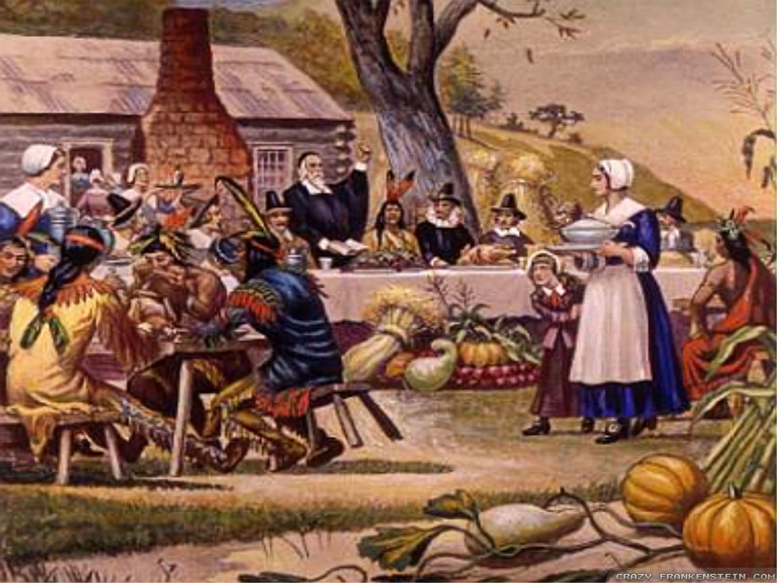 1600x1200 The First Thanksgiving, Part 1 The Literary Life - Thanksgiving Painting