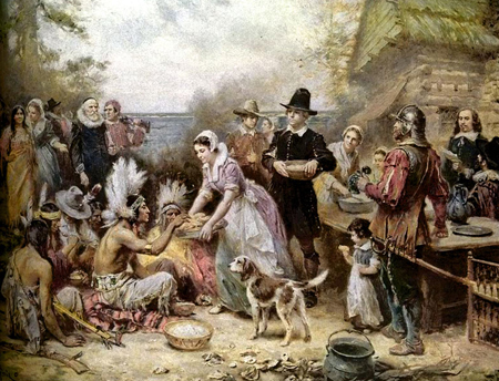 450x344 Thanksgiving Based On A Myth Huffpost - Thanksgiving Painting