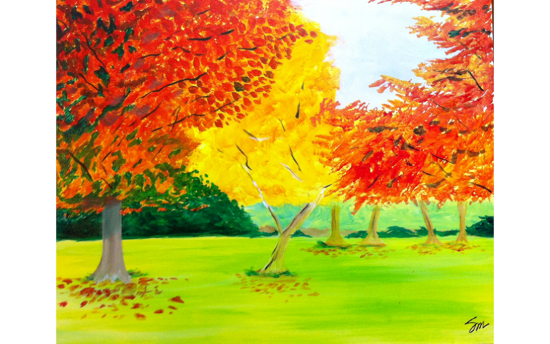 800x500 Fall, Thanksgiving And Christmas Joy Unwined Amp Paint - Thanksgiving Painting For Kids