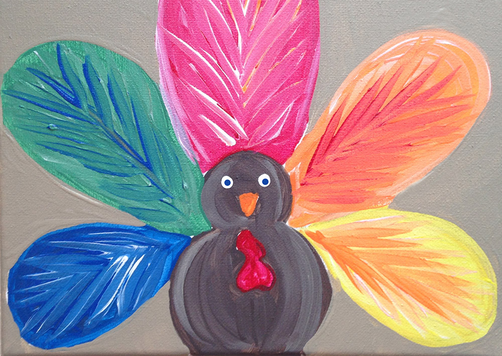 1000x710 Kid Friendly Party Arty Paint Parties - Thanksgiving Painting For Kids